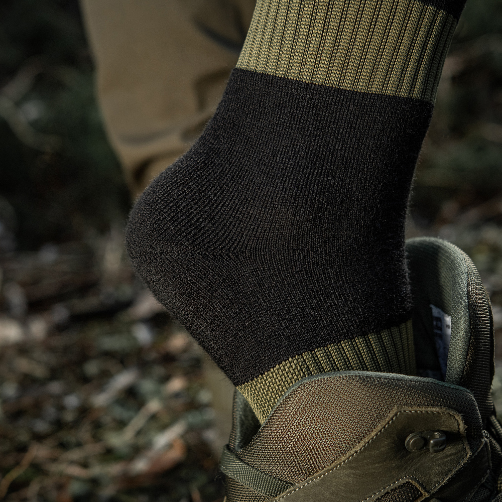 Шкарпетки M-Tac зимові Ranger Wool Black/Olive Фото 3